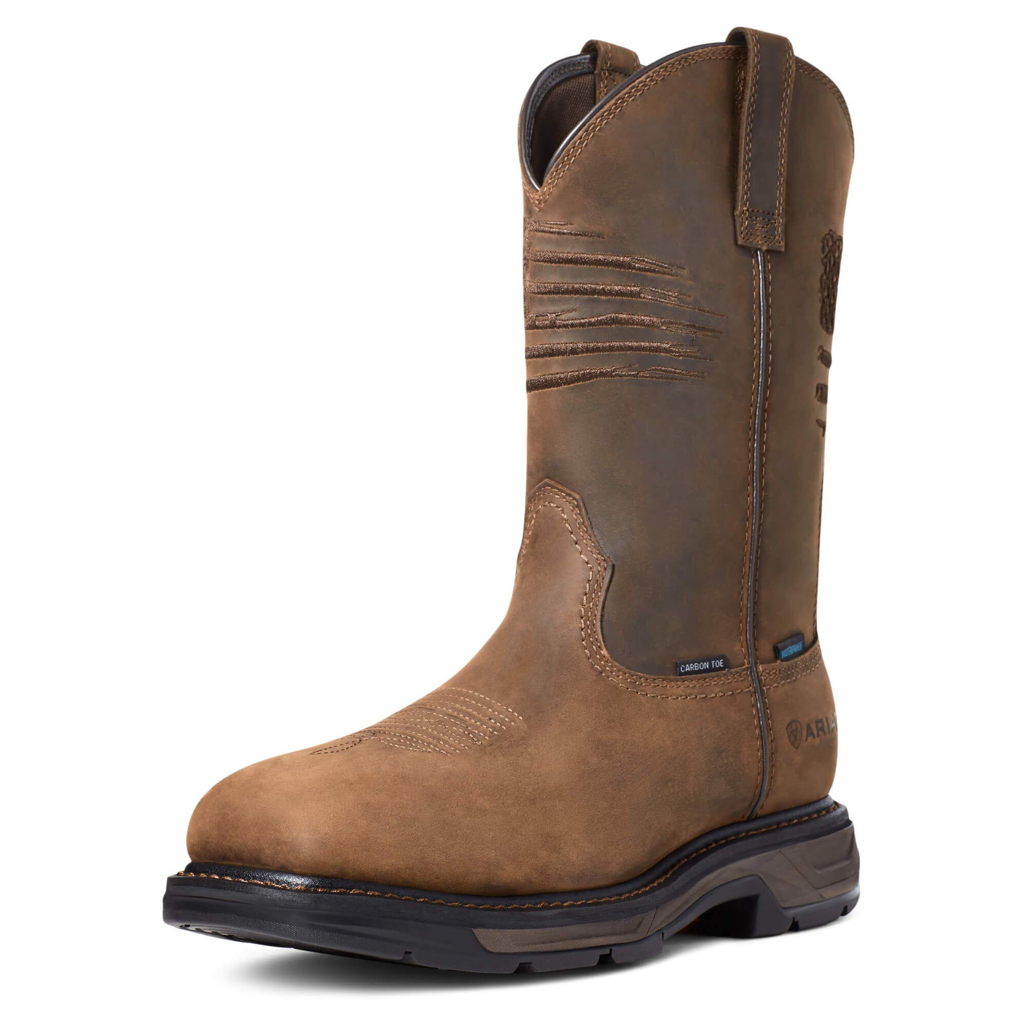 ARIAT WorkHog XT Patriot Waterproof Carbon Toe Work Boot - Durable Steel Toe Safety Shoes for Construction & Outdoor Work - Ideal for Heavy Duty Jobs, Hiking & Industrial Use