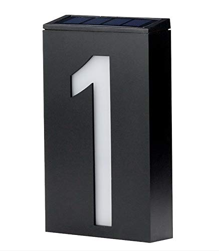 **Solar Powered LED House Numbers for Outdoor - Weatherproof Address Plaque for Garden, Yard, and Wall - Illuminated Digital Display for Home & Street Visibility (Perfect for Nighttime & Low-Light Areas)**    *(Use Cases: Enhances curb appeal, improves nighttime address visibility for deliveries/guests, ideal for homes, apartments, and businesses with outdoor numbering needs.)*
