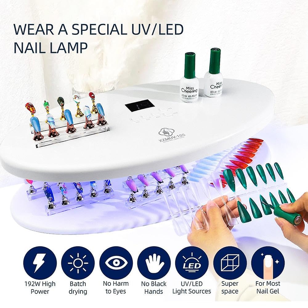 Professional UV LED Nail Lamp 256W - Fast Curing Gel Polish Dryer for Salon & Home | Manicure, Pedicure & Nail Art Application