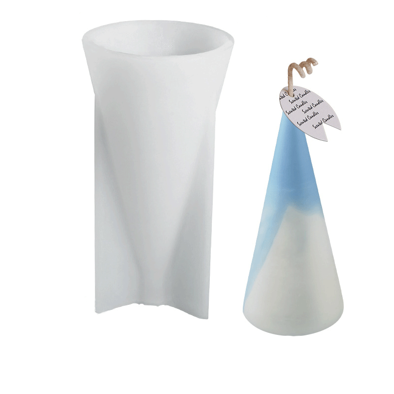 Premium Cone Shape Silicone Candle Molds - 146mm Height (5.75 Inches) - DIY Candle Making Supplies for Home Decor, Wedding Favors & Aromatherapy