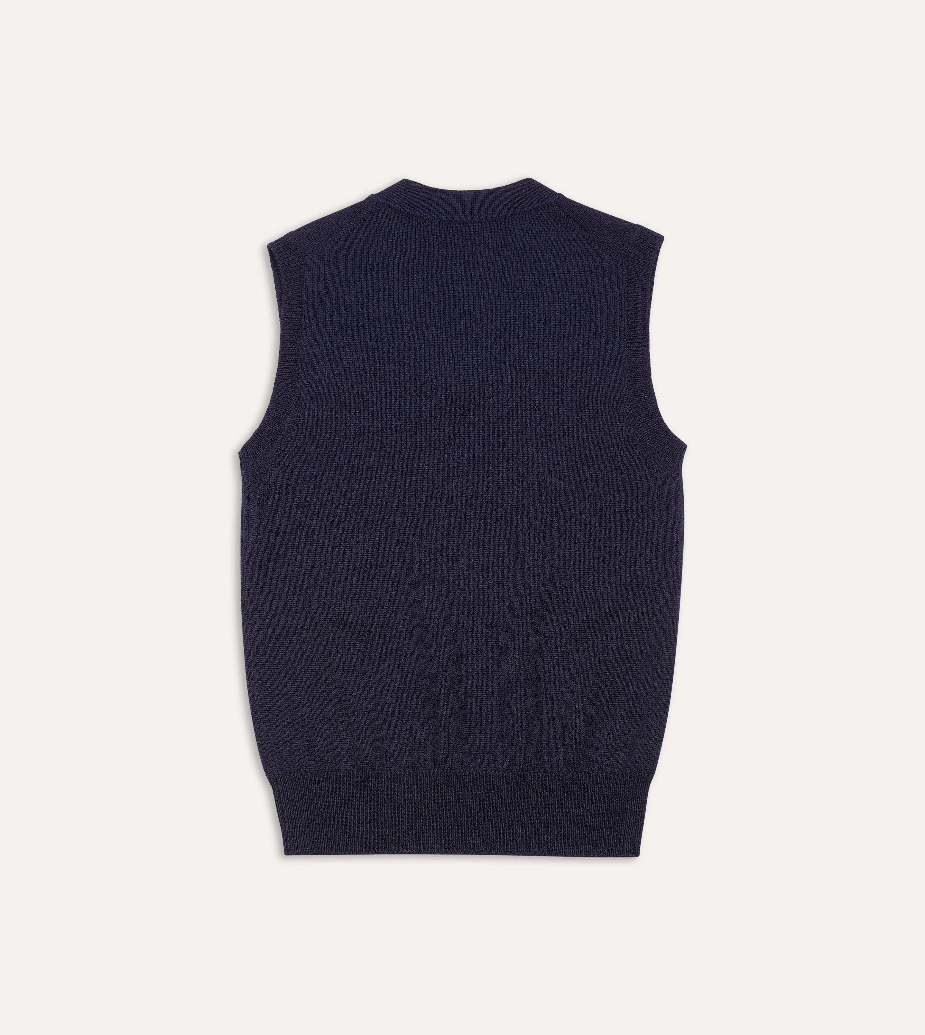 Premium Navy Blue Merino Wool Knitted Vest for Men - Warm Winter Layering Piece for Office, Travel & Outdoor Activities