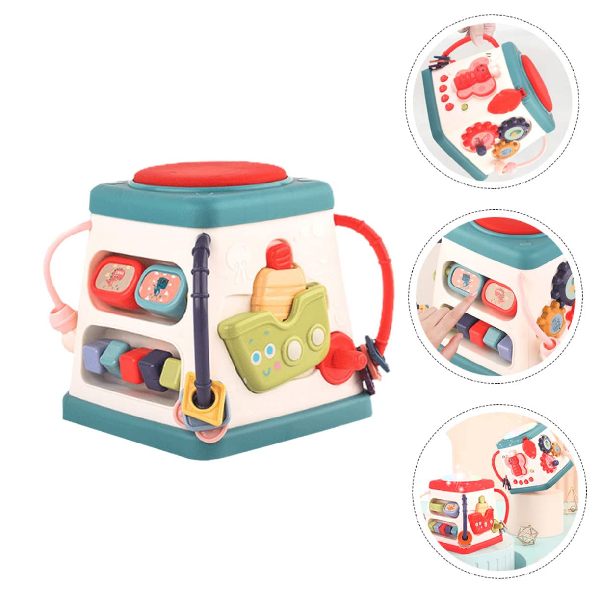 Gogogmee Hand Clapping Drum Toy - Musical Instrument for Kids, Plastic Blue Tambourine, Rhythm Percussion Toy for Babies & Toddlers - Perfect for Early Learning, Music Play & Sensory Development