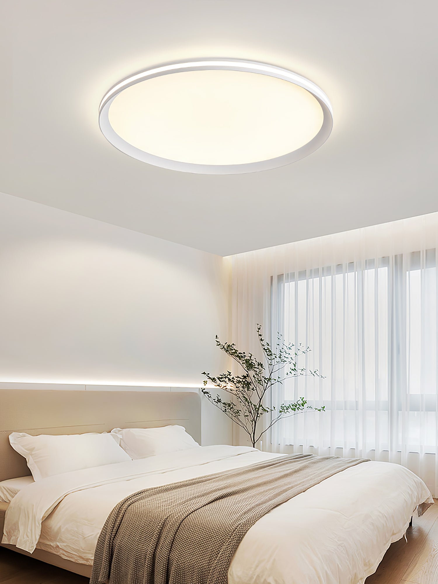 Modern Acrylic Circular LED Ceiling Light Fixture - Energy Efficient Dimmable Lighting for Living Room, Bedroom, Kitchen & Office - Perfect for Home and Commercial Spaces