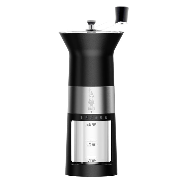 Bialetti Manual Coffee Grinder - Adjustable Burr Mill for Espresso, French Press & Pour Over - Perfect for Home, Office & Travel Use