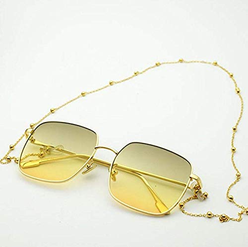 Vintage Eyeglass Chains - Non-Slip Metal Strap, 2 Pack Gold - for Reading & Sunglasses