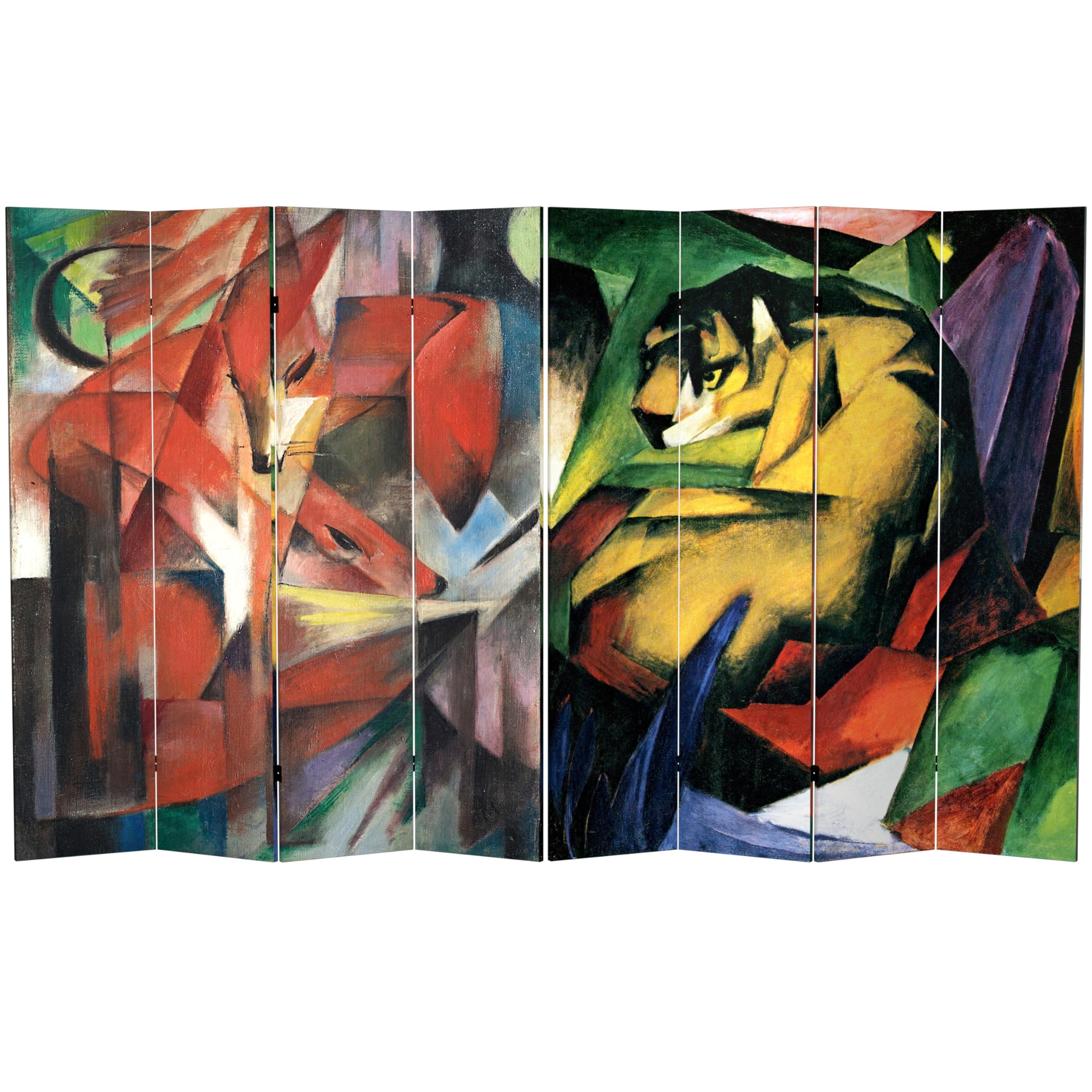 6 ft Tall Double Sided Marc Chagall Canvas Room Divider - Handmade Art Panel for Living Room, Bedroom & Office Separation
