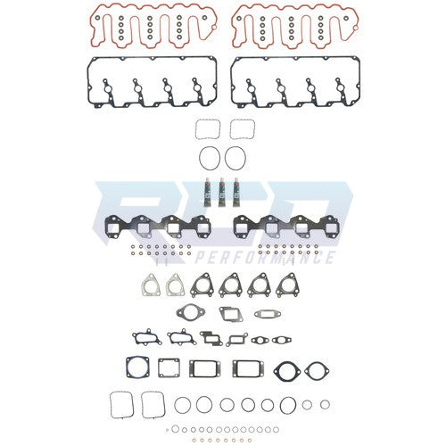 Fel Pro 6.6L Duramax 2004.5-2010 LLY LBZ LMM Cylinder Head Set Without Head Gaskets - Compatible with Chevy Silverado & GMC Sierra HD Diesel Trucks for Engine Rebuild & Performance Upgrades