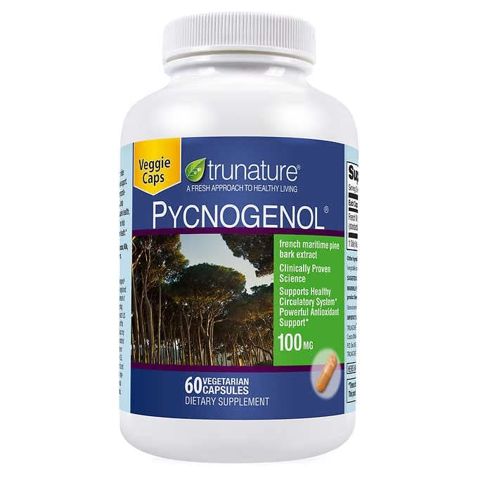 TruNature Pycnogenol 100mg French Maritime Pine Bark Extract - Premium Antioxidant Supplement for Immune & Heart Health - 2 Bottles (50 Vegetarian Capsules Each) - Supports Skin Vitality & Cognitive Function for Active Lifestyles