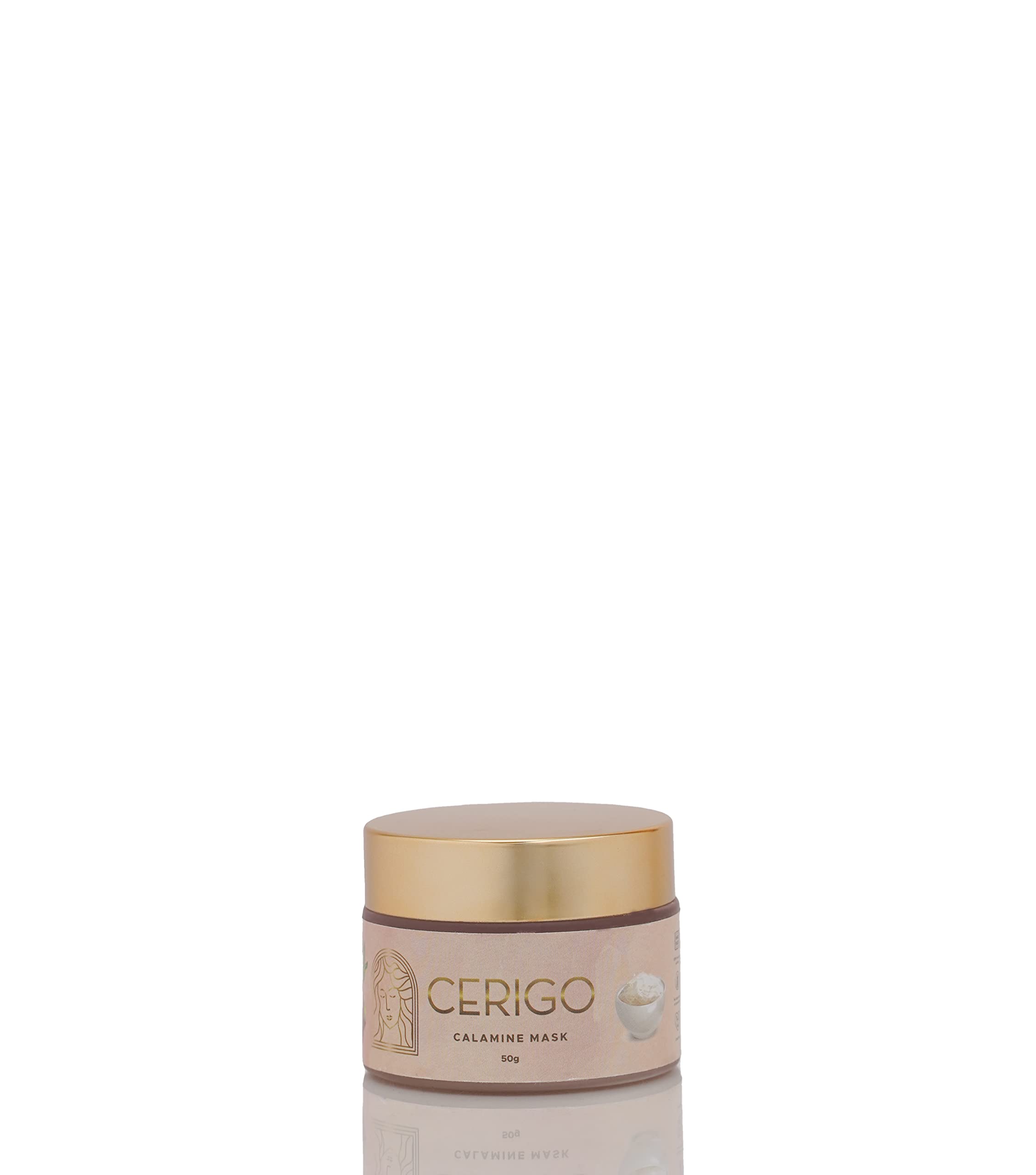 CERIGO Calamine Mask 50g - Soothing Facial Treatment for Acne, Irritation & Oily Skin | Perfect for Daily Skincare & Post-Sun Care