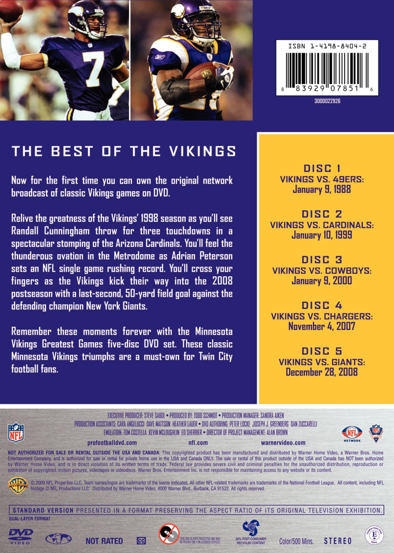 Minnesota Vikings Top 5 Greatest NFL Games - Best Moments & Highlights for Football Fans & Collectors | Perfect for Game Day Parties & Sports Memorabilia Collections