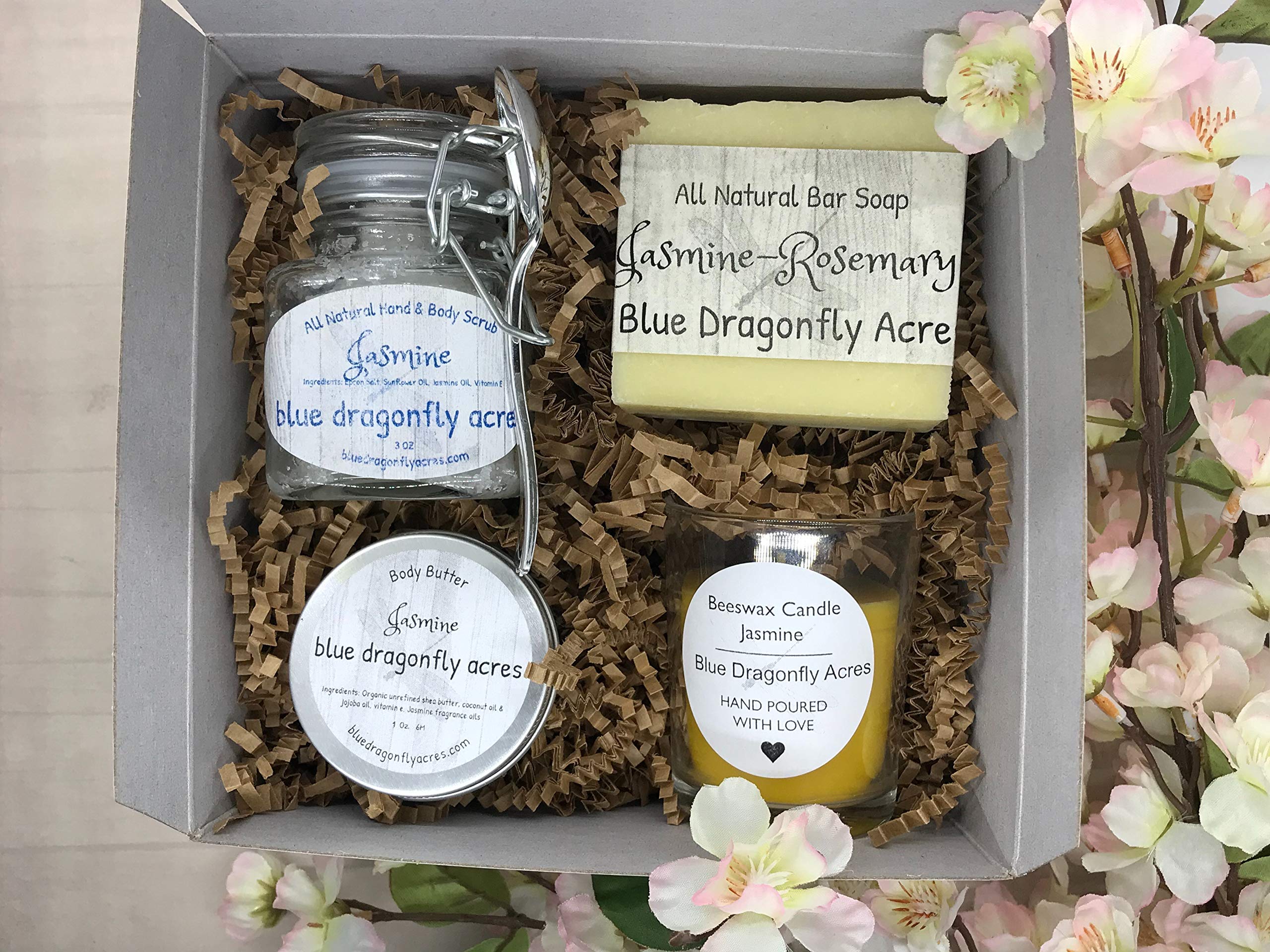 Premium Jasmine Gift Box - Elegant Birthday Gift Basket for Mom, Best Friend, Women | Thoughtful Present for Mother's Day, Anniversary, Thank You | Perfect for Home Decor, Spa Day, Relaxation Gifts