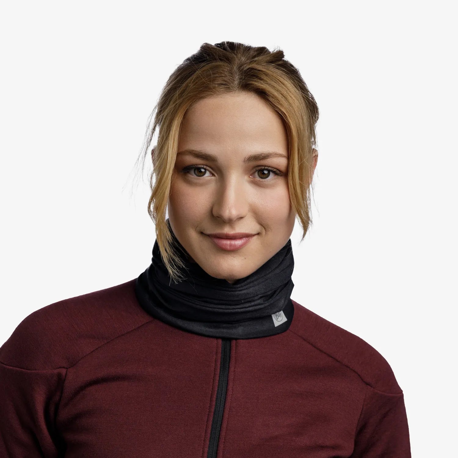 CoolNet UV® Cooling Neck Gaiter - Solid Black - Sun Protection & Cooling Scarf for Outdoor Sports, Hiking, Running, and Cycling