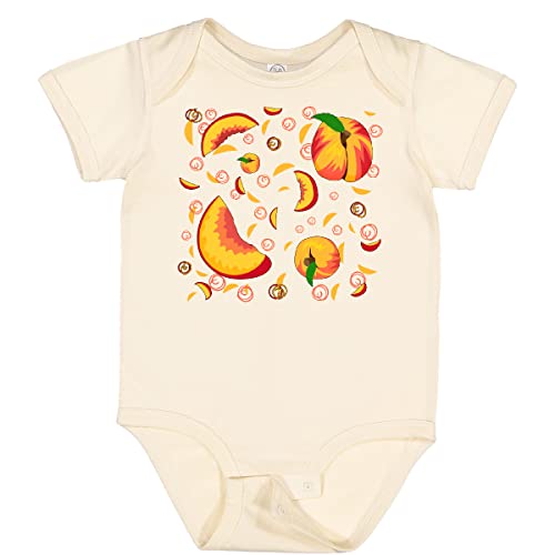 Inktastic Peach Fruit Party Baby Bodysuit - Soft Cotton Cute Infant Onesie for Boys & Girls | Perfect for Birthday, Baby Shower & Family Photos