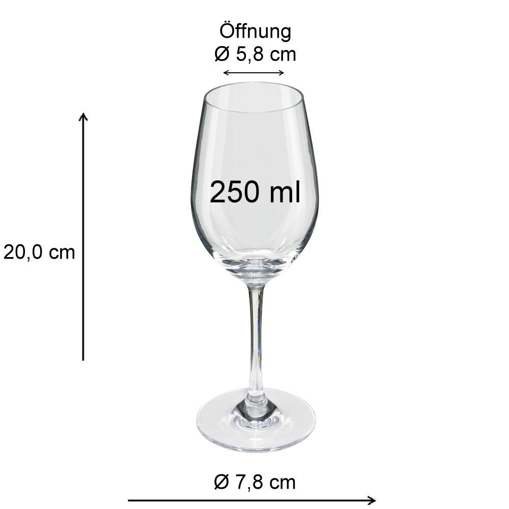 Unbreakable Polycarbonate Wine Glasses 250ml (6-Pack, White) - Perfect for Outdoor Parties & Picnics