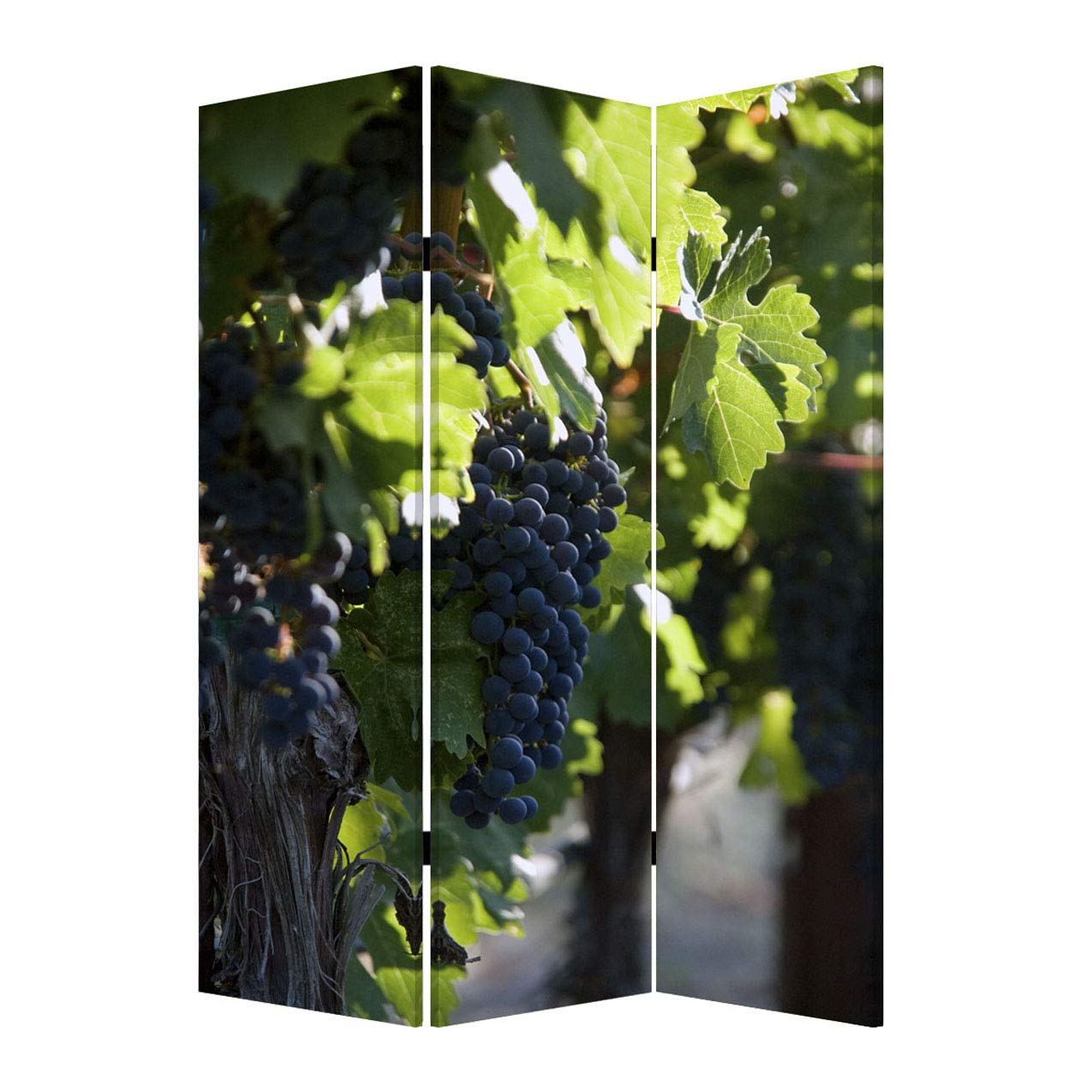 Stylish Screen Gems Wine Country Room Divider - Handcrafted Wooden Folding Partition for Home Office, Living Room & Bedroom Privacy