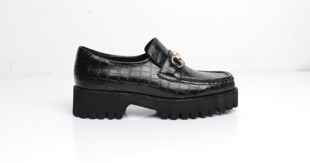 Intentionally Blank HK 2 Black Crocodile Leather Loafers - Premium Men's Dress Shoes for Business & Formal Occasions