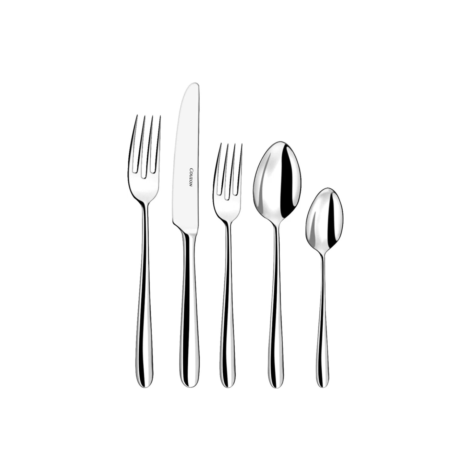 Premium 5-Piece Stainless Steel Flatware Set - Elegant Silverware for Dining, Kitchen & Entertaining - Dishwasher Safe Cutlery for Home, Restaurant & Gifts