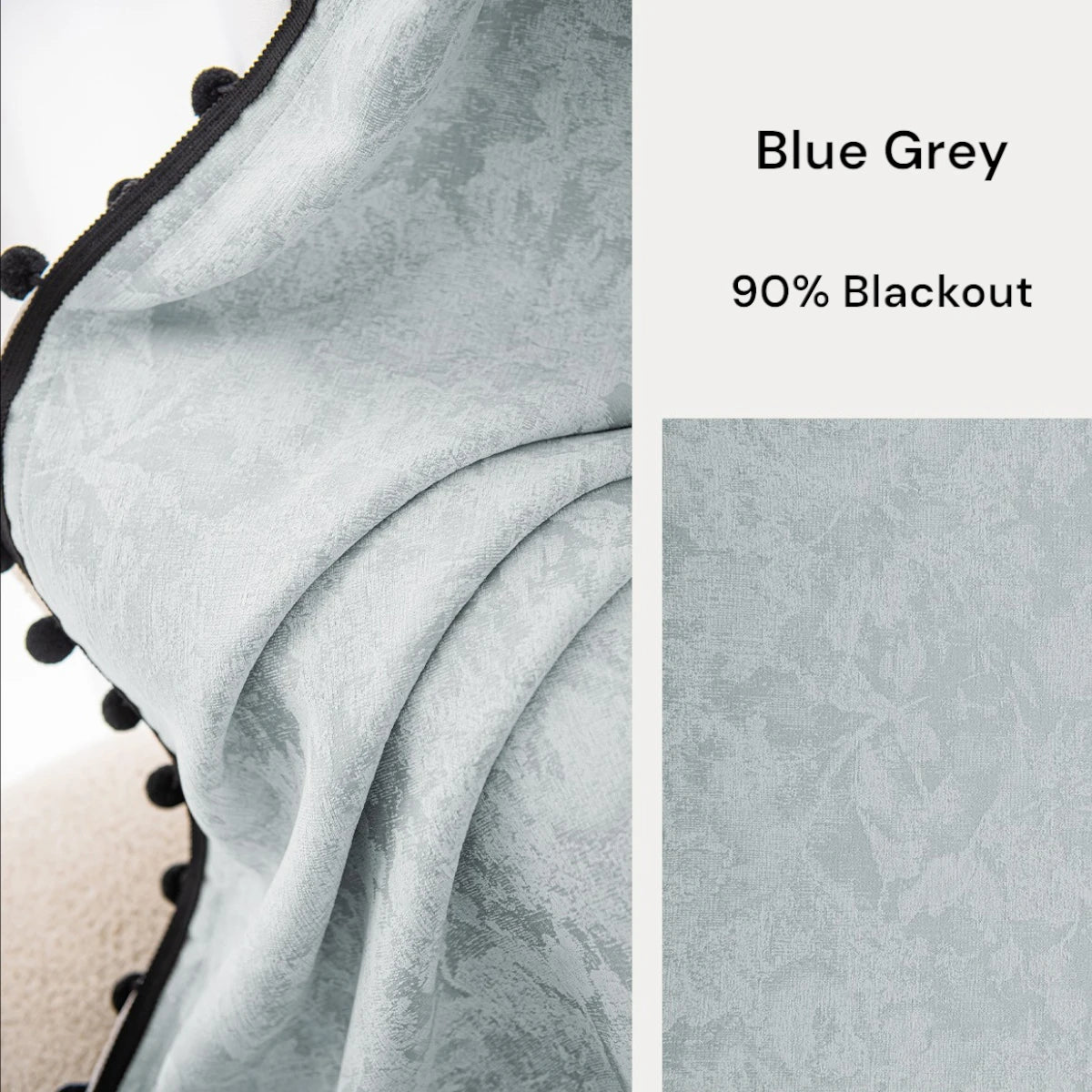 Patricia French Jacquard Floral Damask Blackout Curtains - Custom Room Darkening Window Drapes for Bedroom & Living Room Decor