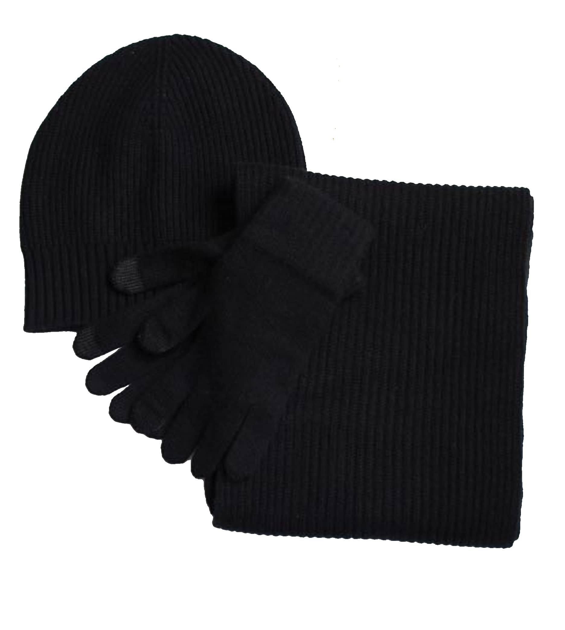 Premium 100% Cashmere Winter Hat, Scarf & Touchscreen Gloves Set - Soft & Warm Unisex Accessories for Cold Weather, Outdoor Activities & Gift Giving