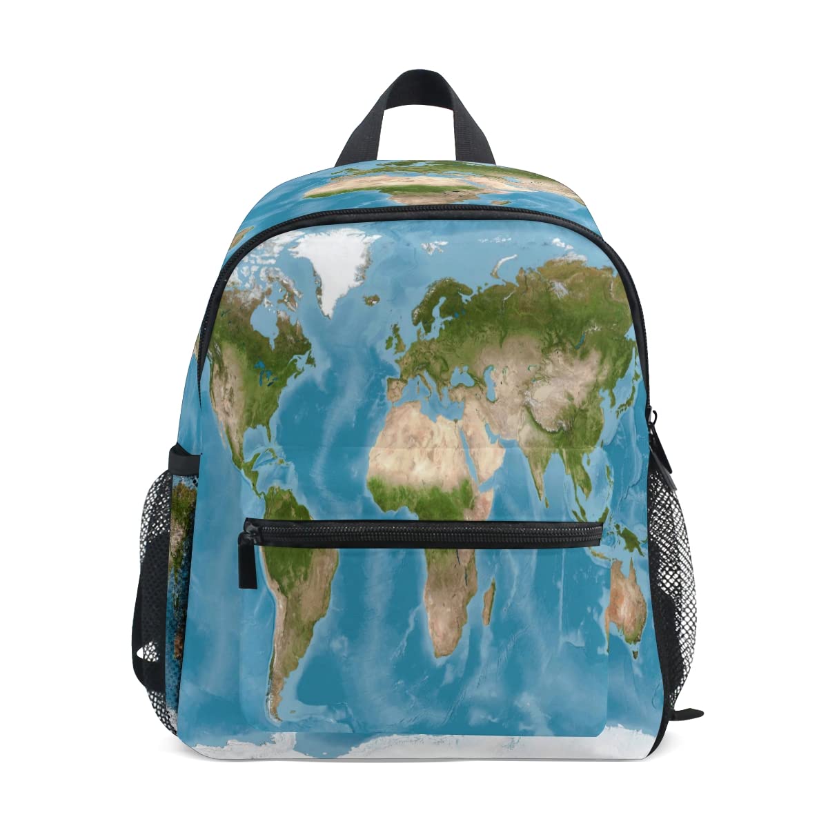 Earth View World Map Backpack - Waterproof Kids Backpack for Boys & Girls, Toddler & Preschool Travel Backpack - Perfect for School, Daycare, Outdoor Adventures & Travel