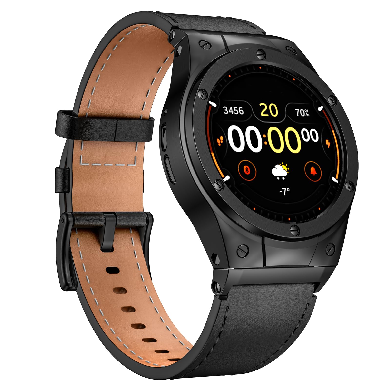 Premium Genuine Leather Watch Bands with Stainless Steel Clasp - Compatible with Google Pixel Watch (Men & Women) | Durable Replacement Strap for Work, Gym & Everyday Wear