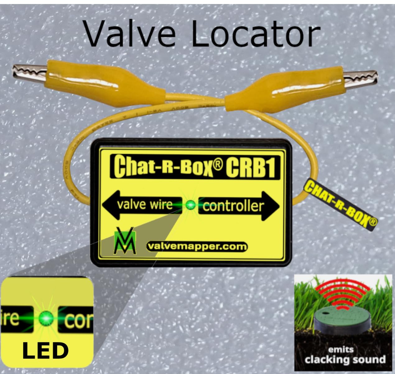 Original Chat-R-Box Sprinkler Valve Locator & Irrigation Zone Finder - Clip to Clip Pro Version 2 | Easy Underground Valve Detection for Lawn & Garden Irrigation Systems