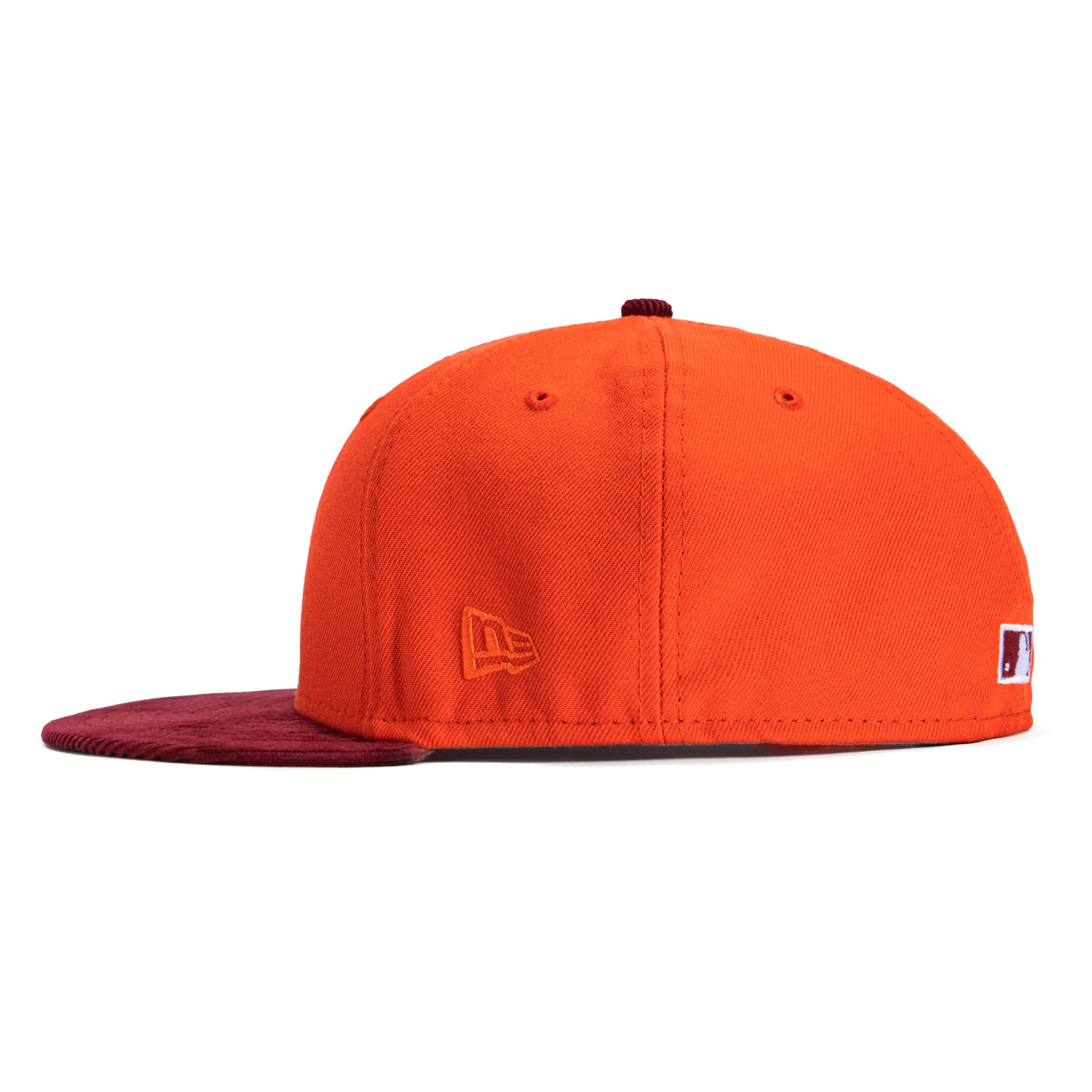 New Era 59Fifty Cord Visor Seattle Mariners 20th Anniversary Patch Hat - Orange & Maroon Baseball Cap for Men - Perfect for MLB Games, Sports Events & Fan Collections