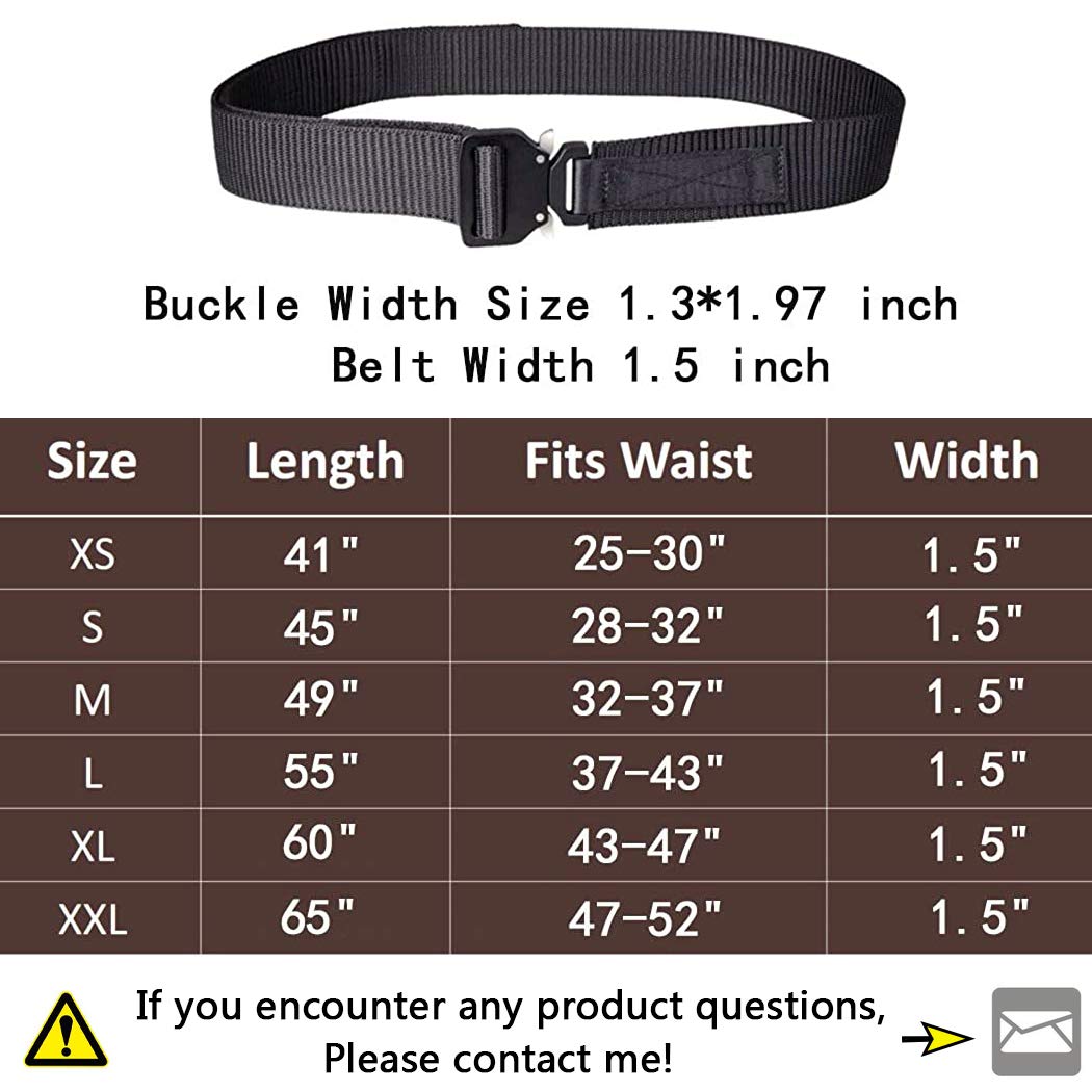 MOZETO Tactical Belt for Men - 2 Pack Gun Belt with Quick Release Buckle & Velcro - Concealed Carry EDC Belt for Hunting, Hiking & Outdoor Activities | Durable Waist Belt for Everyday Use & Tactical Gear