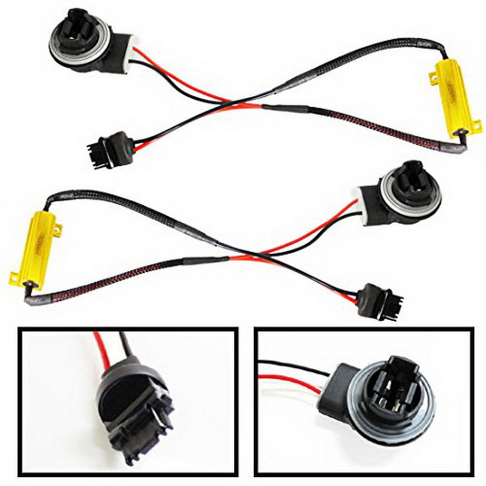 3156 3056 LED Turn Signal Hyper Flash Fix Wiring Adapters - No Error Code, Compatible with Cars, Trucks, SUVs for Safe Driving & Easy Installation