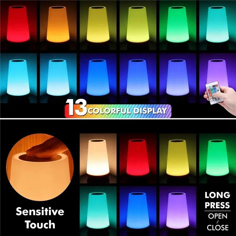 OYO Rechargeable Bedside Lamp - USB Touch Control Night Light with 3 Brightness Levels, Perfect for Bedroom, Nursery, Reading & Power Outages