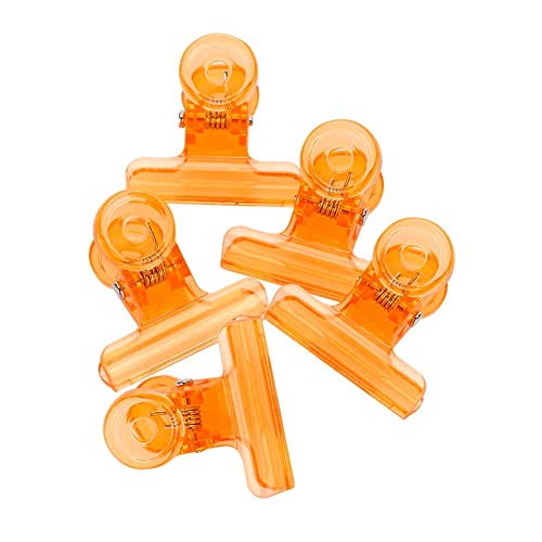 25pcs C Curve Nail Extension Clips - Multi-Functional Plastic Nail Pinching Clips for UV Gel, Base & Top Coat - Professional Nail Art Accessories & Fixing Tools (Orange) - Perfect for Salon, Home Manicure & DIY Nail Designs