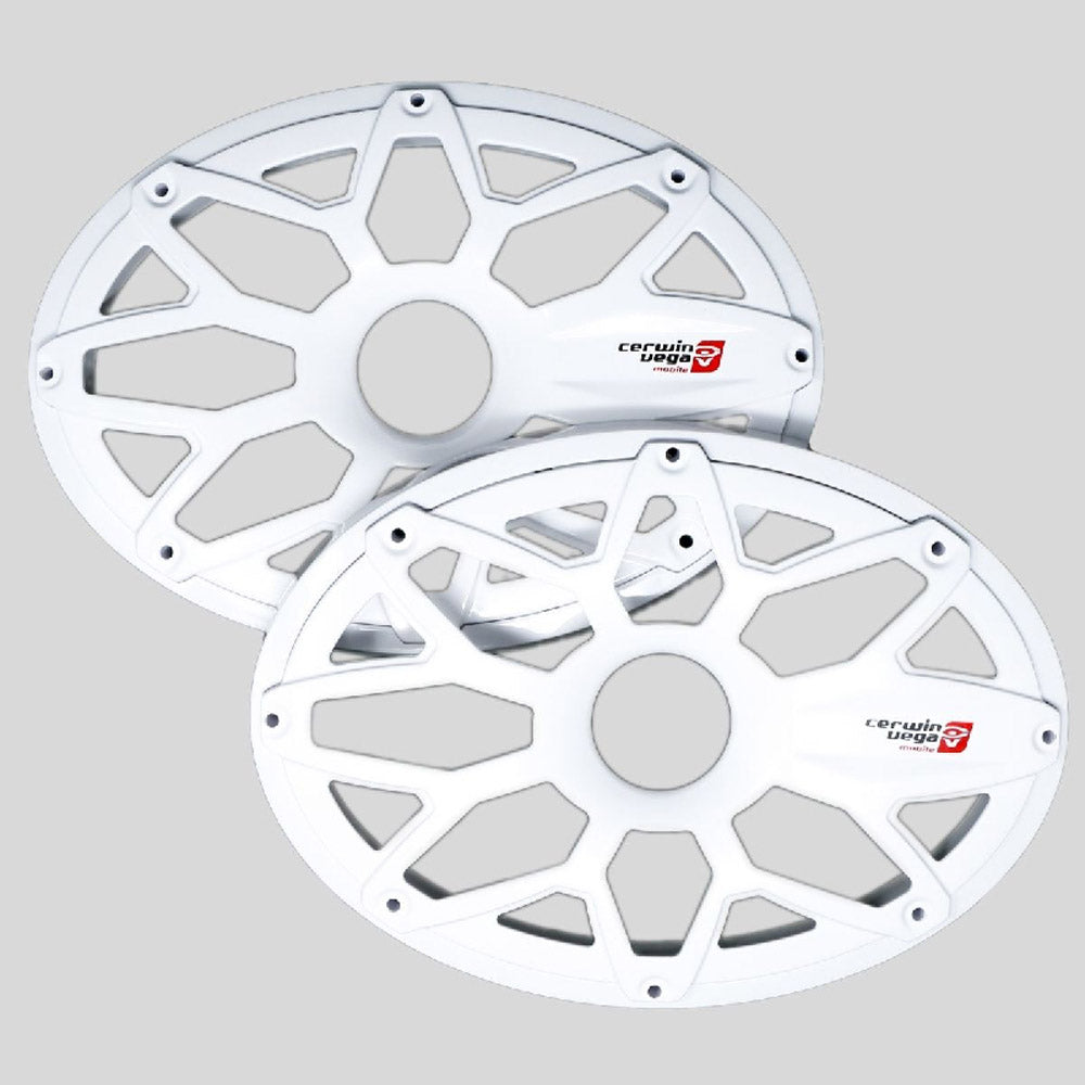 Cerwin Vega SM69FWW 6x9 Inch Flush Mount Car Speakers with Powder Coated Steel Grill - White (Pair) | Premium Sound for Trucks, SUVs & Custom Car Audio Systems