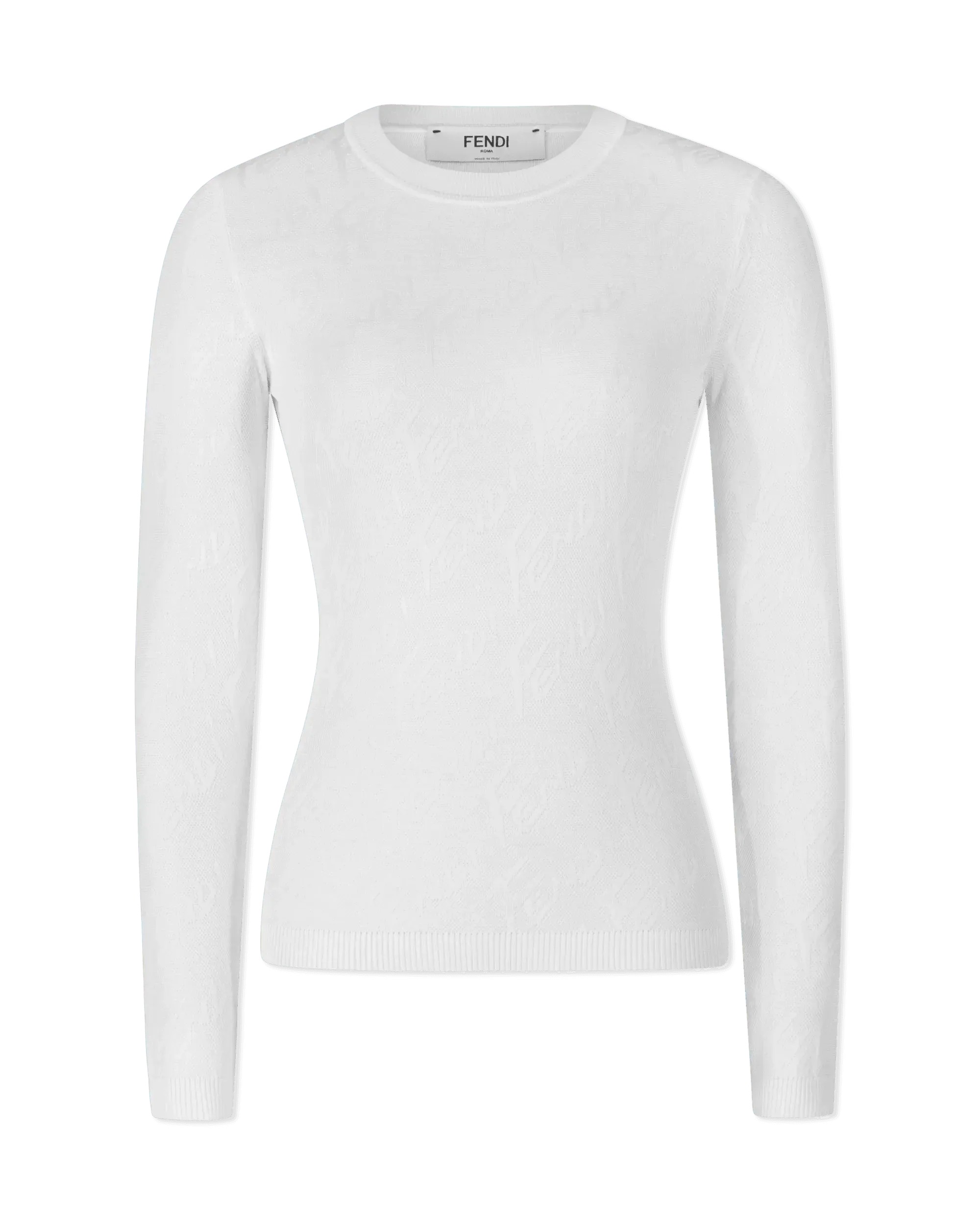 Fendi Women's Long Sleeve Knit Sweater - Soft Cashmere Blend Pullover for Fall & Winter | Perfect for Office Wear, Date Nights & Casual Outfits