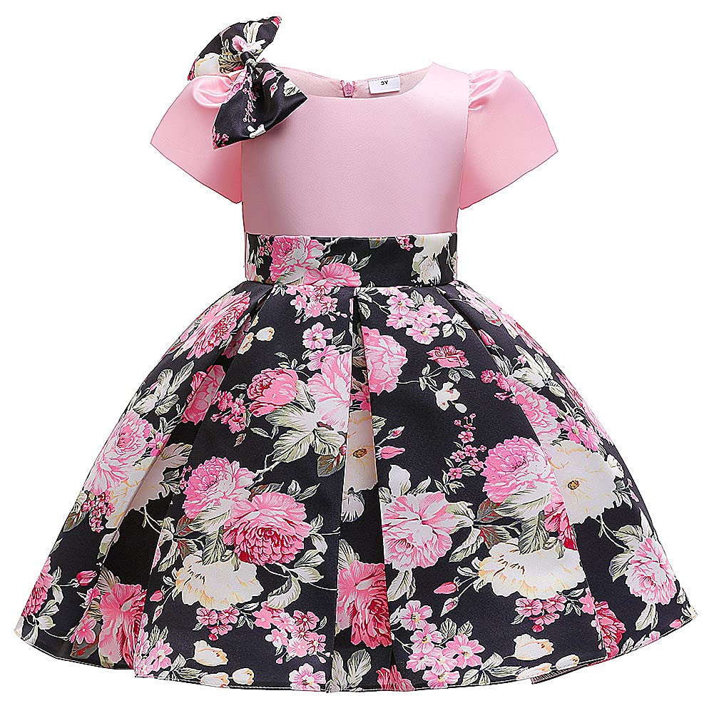 Floral Print Flower Girl Dresses for Kids - Elegant Princess Party Gowns & Pageant Ball Dresses | Perfect for Weddings, Birthday Parties & Special Occasions