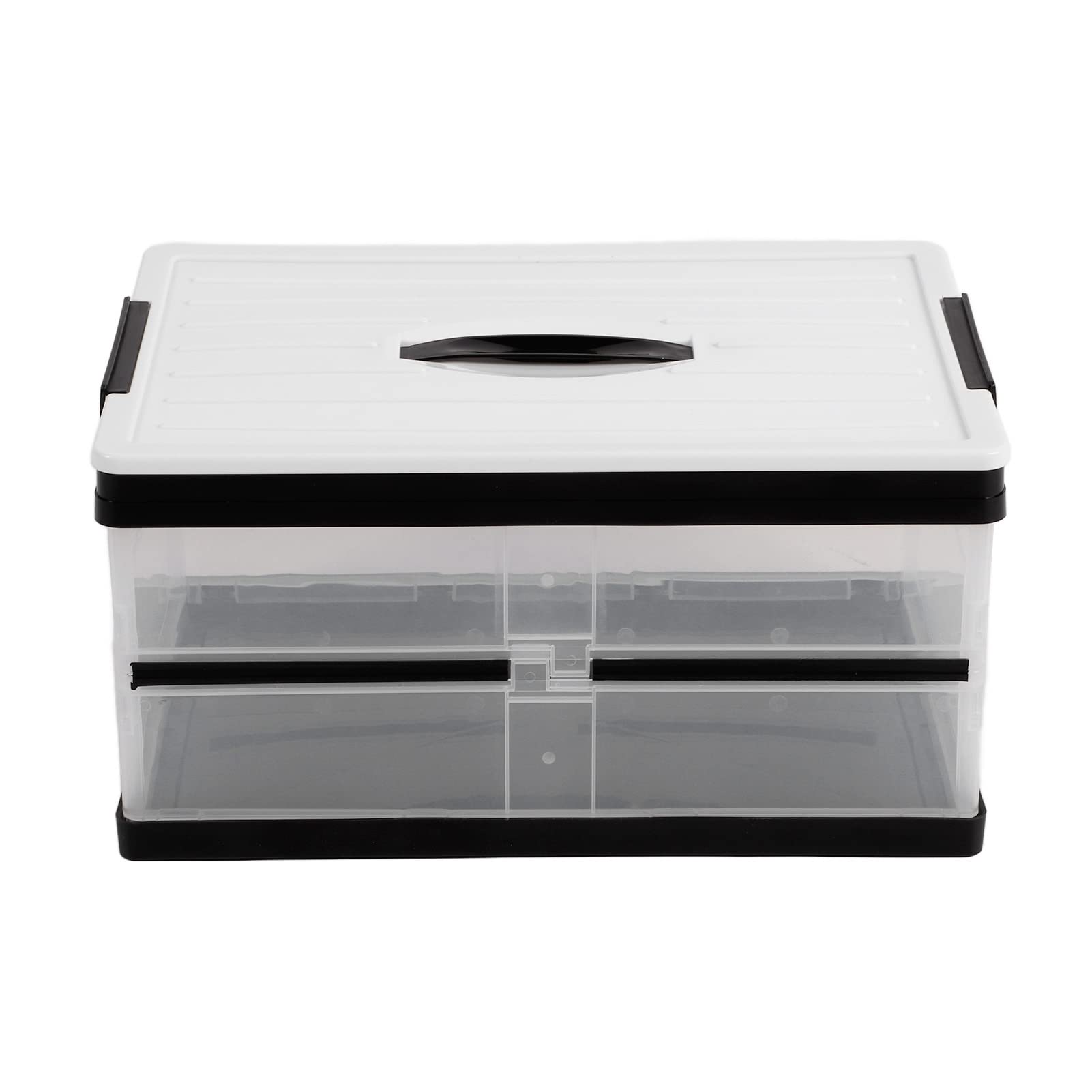 Foldable PP Storage Box with Large Capacity - Car Trunk Organizer for Home, Travel & Outdoor Use | Seat Back & Cargo Space Organizer (Black)