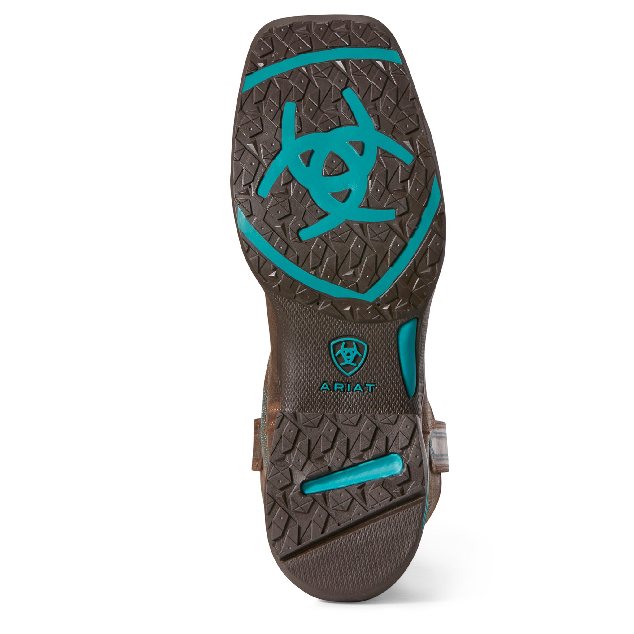 Ariat Women's Brown & Turquoise Anthem Western Cowboy Boots - Square Toe for Comfort & Style - Perfect for Rodeo, Country Dancing & Western Fashion