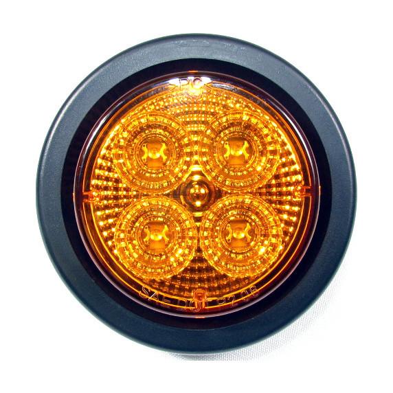 Fortpro 2.5 Inch Round Clearance Marker LED Light with 4 LEDs - Durable Truck & Trailer Side Marker Lights for Enhanced Visibility & Safety