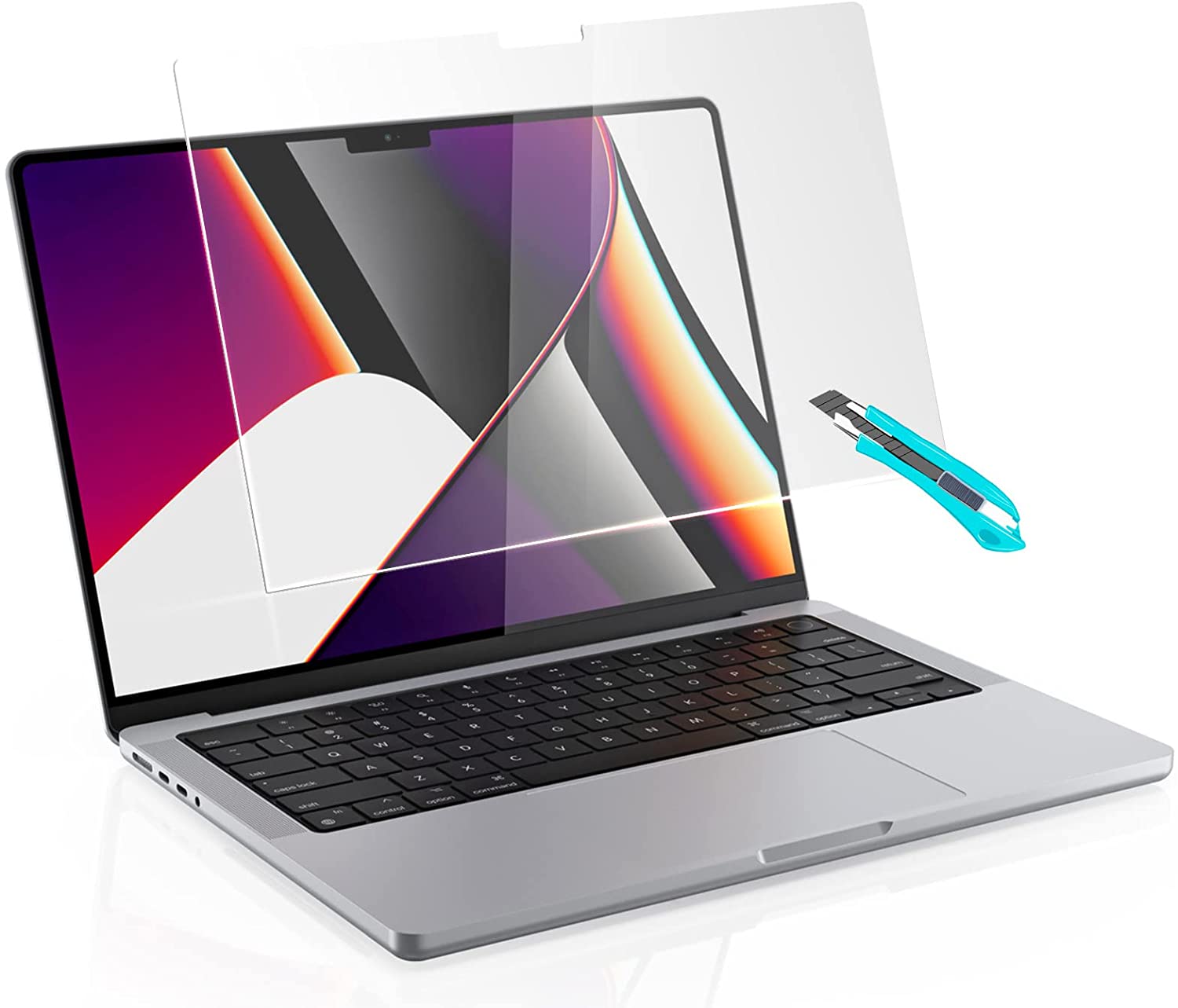 Tempered Glass Screen Protector for MacBook Pro 14 Inch (2021 & Later) - HD Clear, Anti-Scratch, Bubble-Free - Perfect for Work, Travel & Home Office Use
