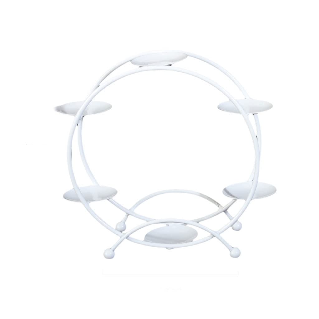 Elegant Wrought Iron Bird Cage Cake Stand - White Dessert Tray Display (20x13cm) for Afternoon Tea, Party Snacks, Wedding Decor & Buffet Serving