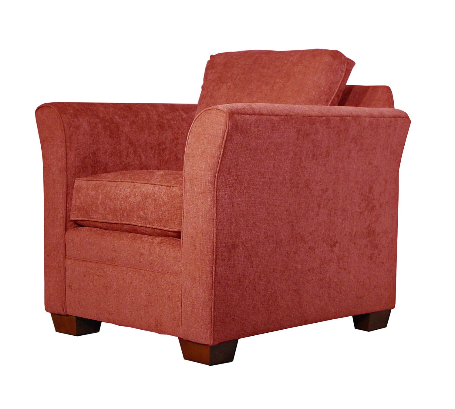 Christy Condo Chair - Modern Accent Chair for Living Room, Bedroom & Office - Stylish Upholstered Lounge Chair with Wooden Legs - Perfect for Small Spaces, Apartments & Condos