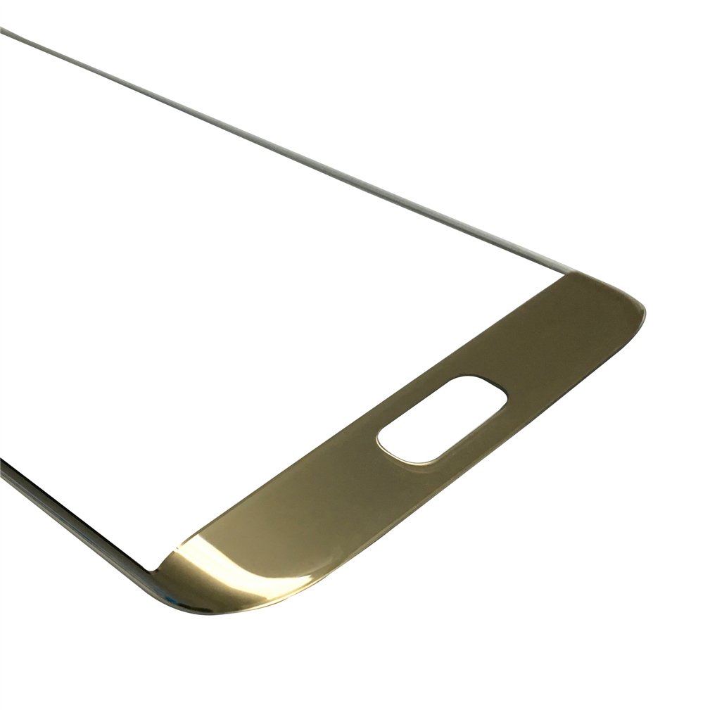 Original Screen Replacement for Samsung Galaxy S7 Edge - Tempered Glass Repair Kit (Gold) | Cracked Screen Fix | DIY Phone Repair Solution for Home & Office Use