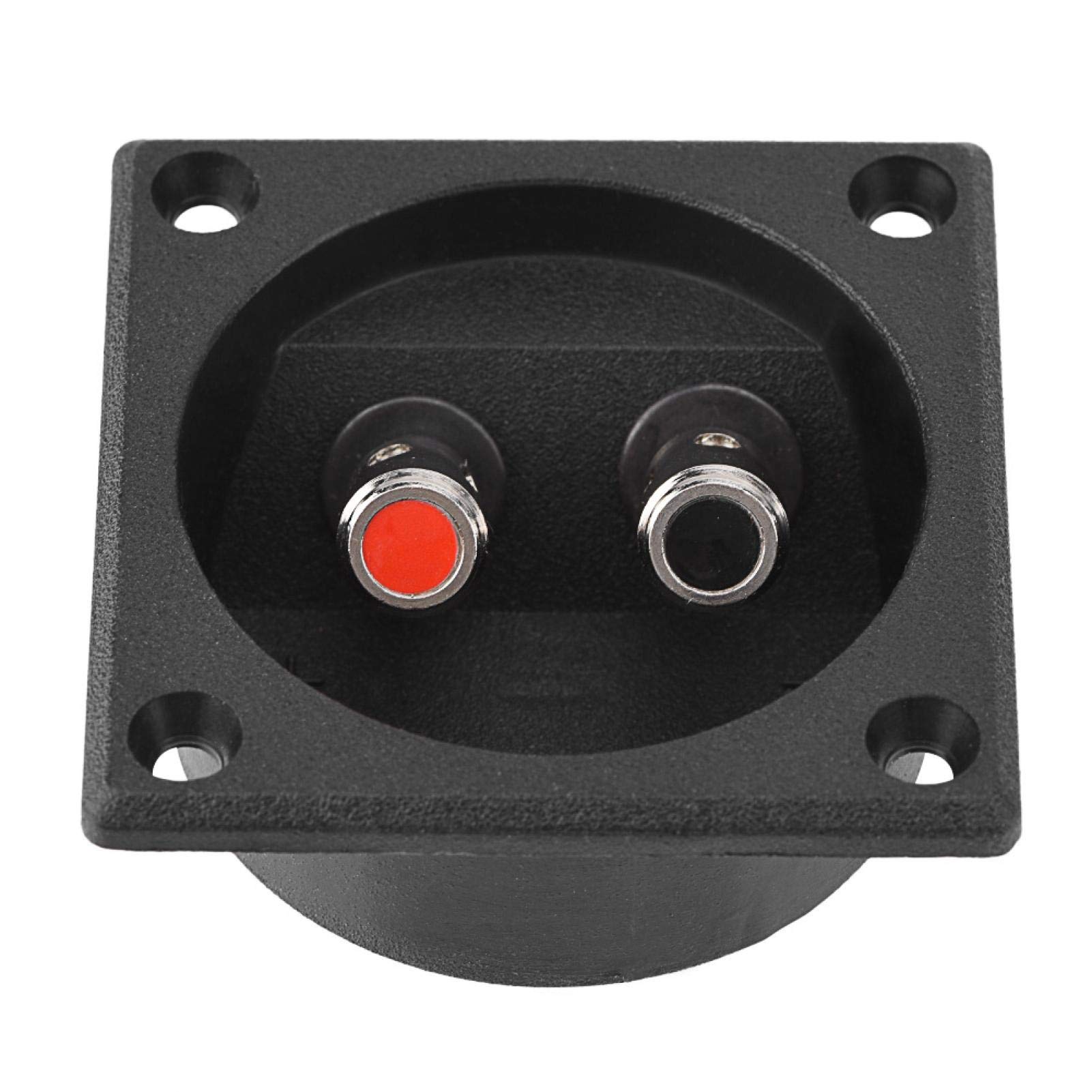 Easy Install Terminal Connector with 2 Mounting Holes - Black ABS Base & Metal Speaker Terminal for DIY Home Theater & Hotel Audio Systems - Perfect for Wall Mounting & Professional Audio Setups