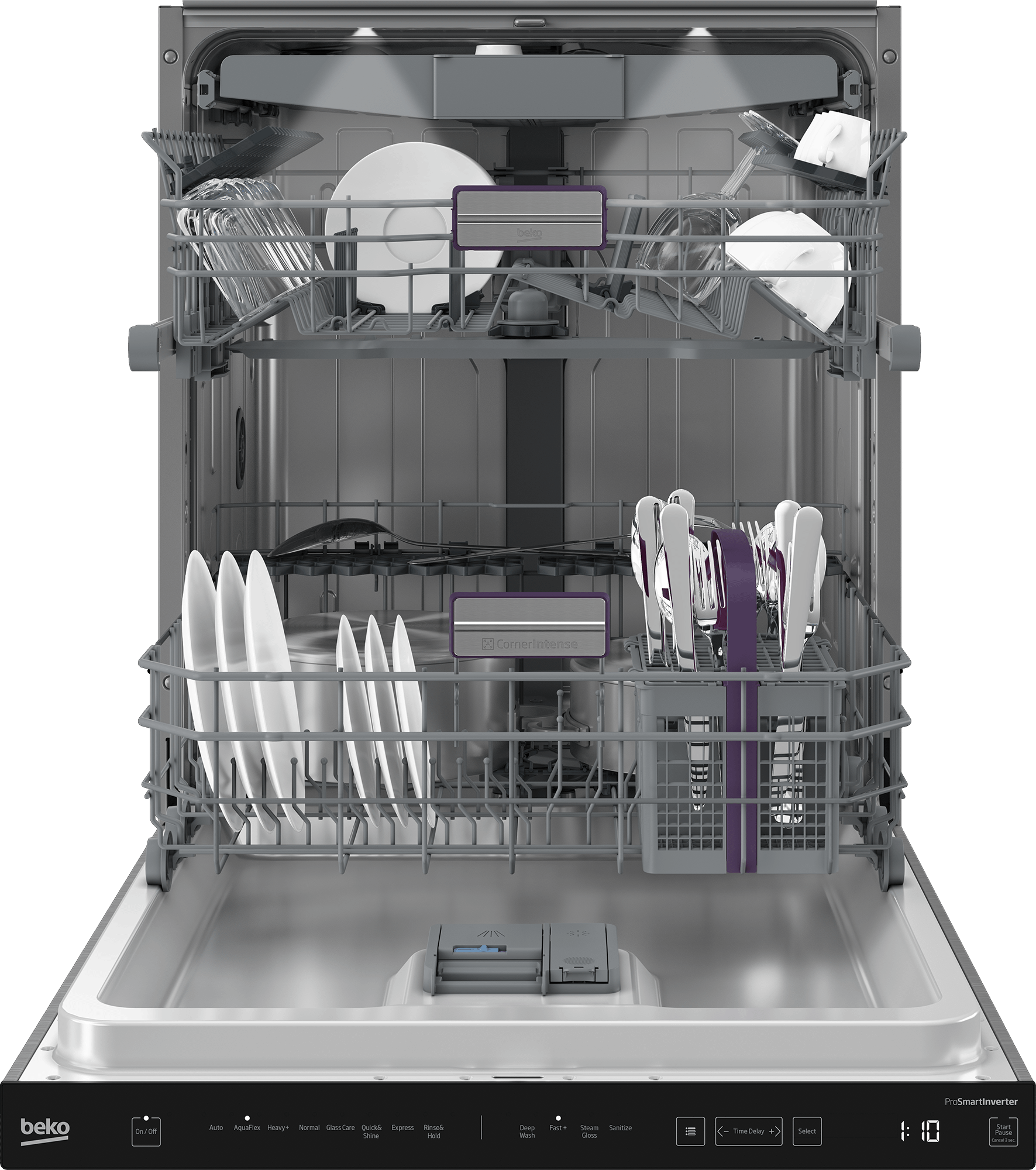 Beko DDT38532XIH 16 Place Settings Tall Tub Dishwasher - 45 dB Ultra Quiet, Energy Efficient for Large Families | Perfect for Open Kitchen & Entertaining Guests