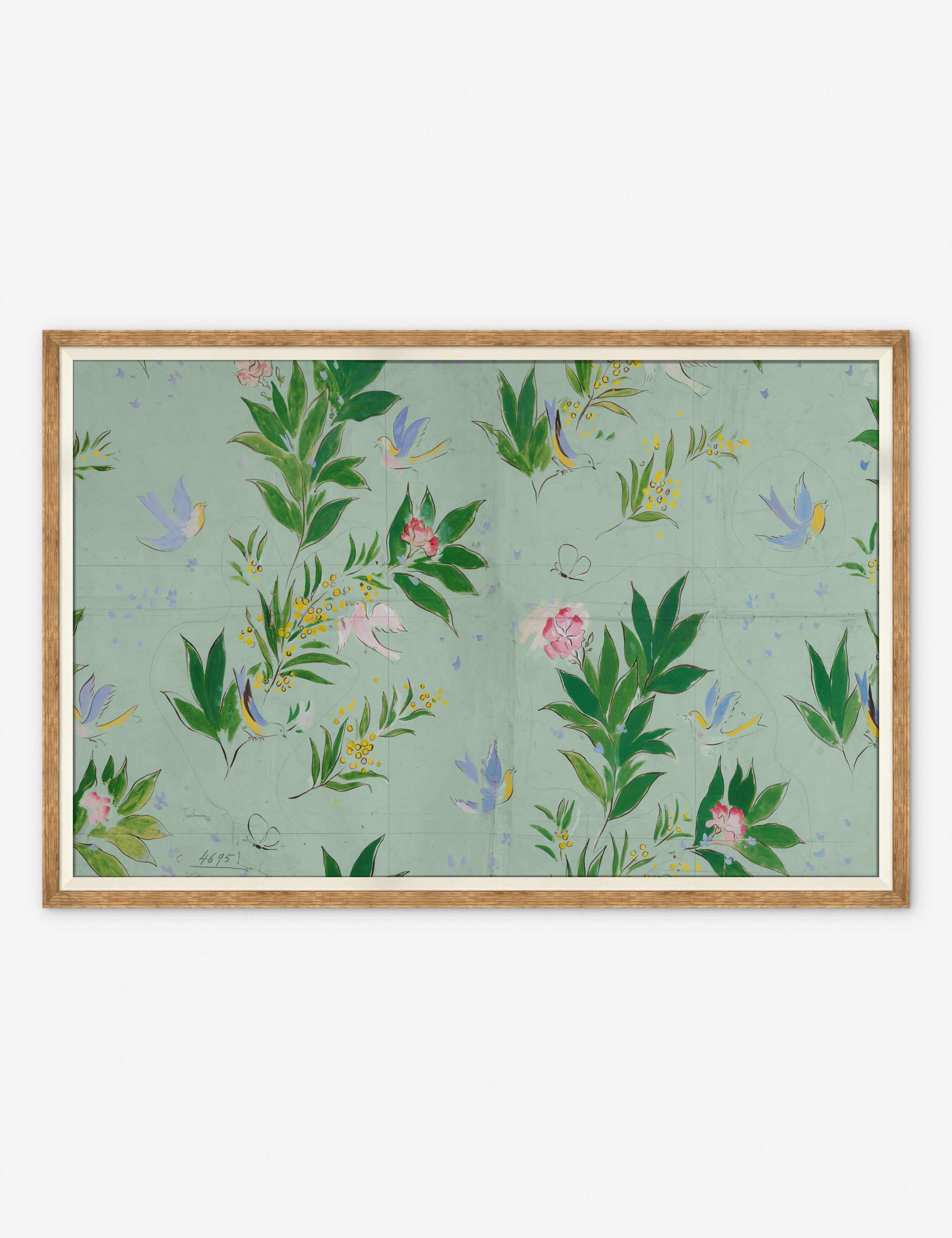 Paule Marrot Doves Print - Vintage Floral Bird Artwork for Home Decor, Wall Art & Gift Ideas | Perfect for Living Room, Bedroom & Office