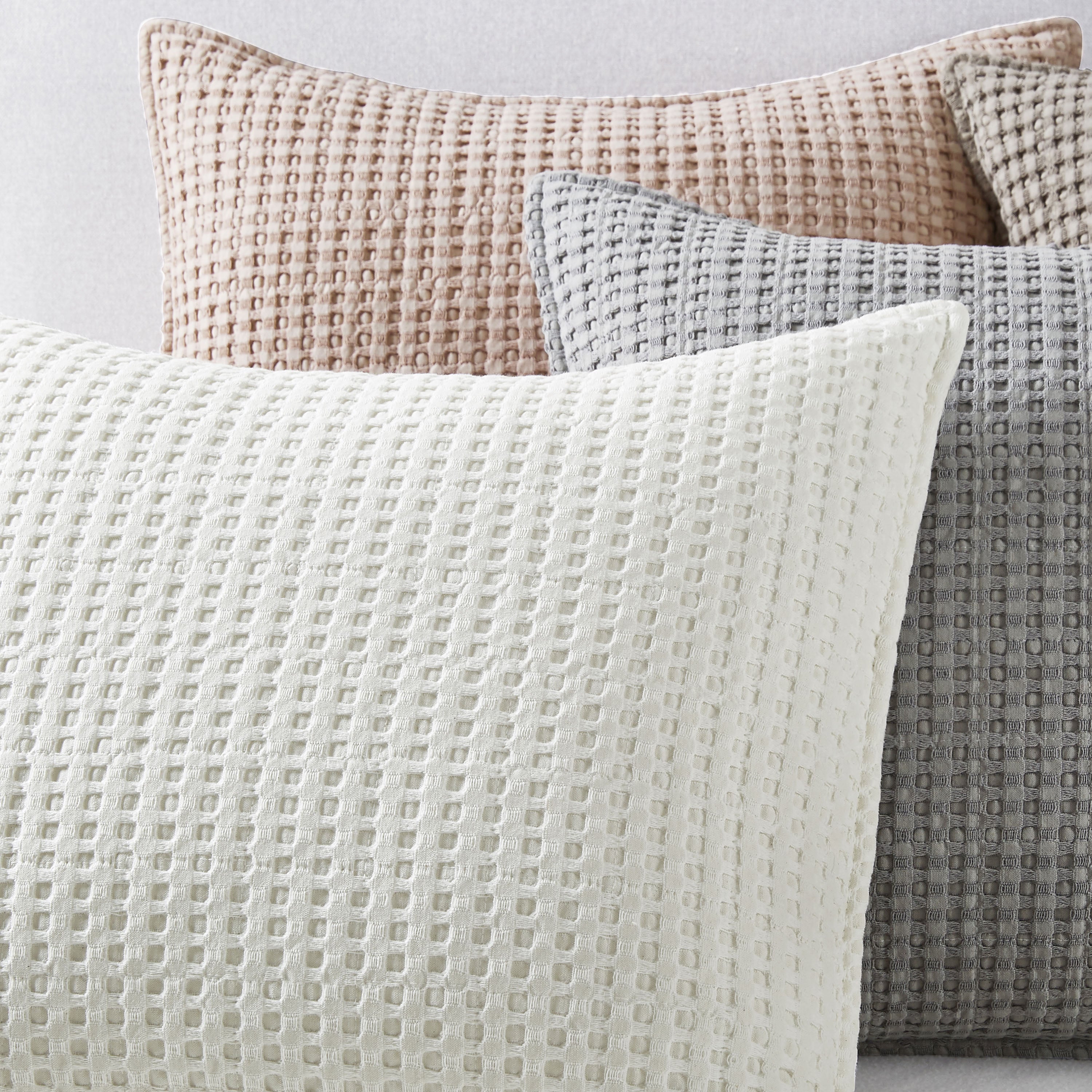 Mills Waffle Square Pillow - Soft & Stylish Decorative Throw Pillow for Couch, Bed, Sofa - Perfect for Living Room, Bedroom & Home Decor