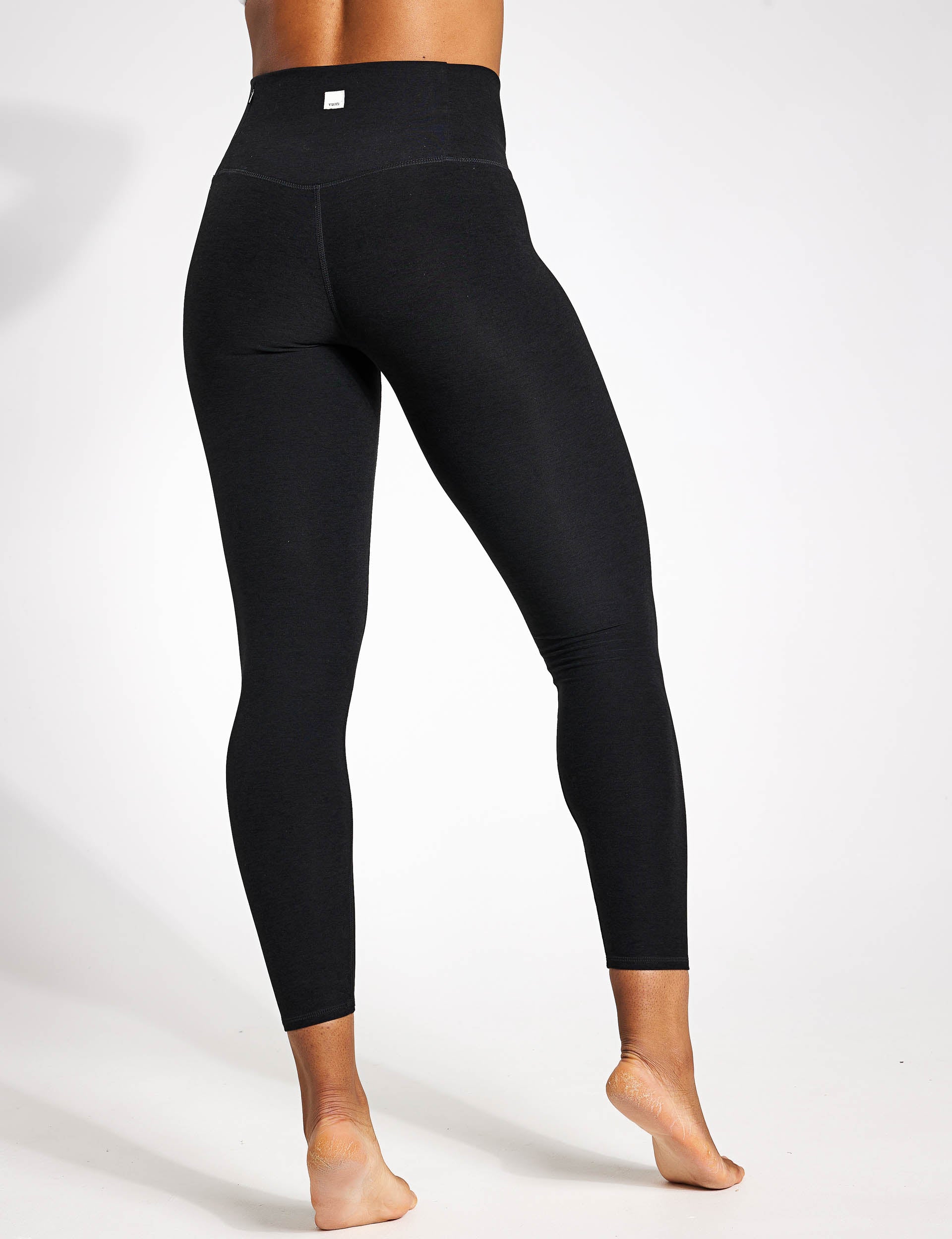 Clean Elevation High-Waisted Yoga Leggings for Women - Black Heather - Perfect for Workouts, Running & Everyday Comfort