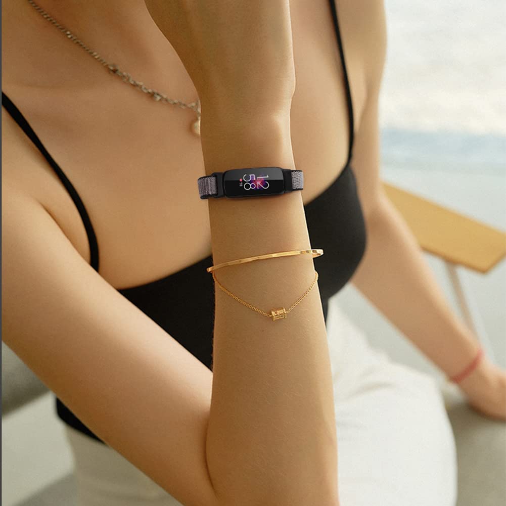 **Adjustable Nylon Replacement Bands for Fitbit Luxe – Breathable Solo Loop Sport Strap for Women & Men – Perfect for Workouts, Running & Daily Wear**
