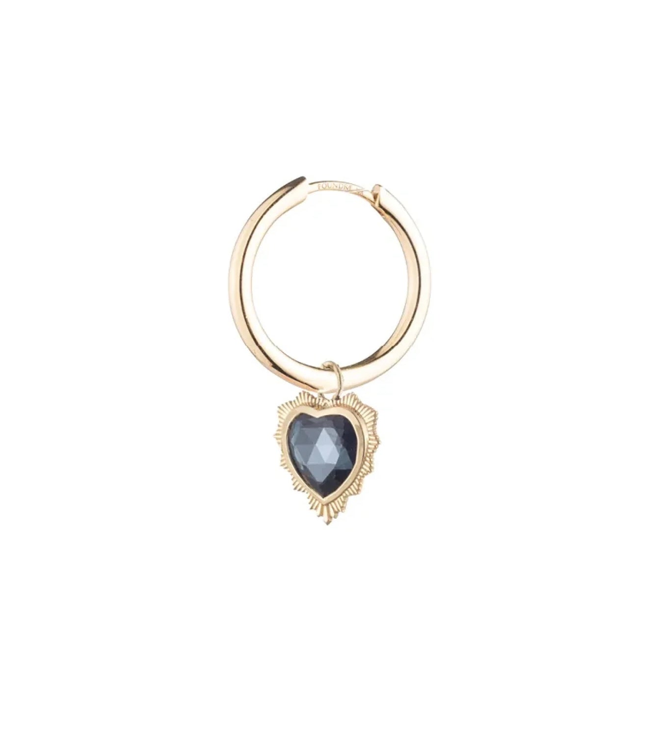 Gemstone Heart True Love Chubby Hoop Earrings - Romantic Jewelry for Valentine's Day, Anniversary & Date Night Gifts