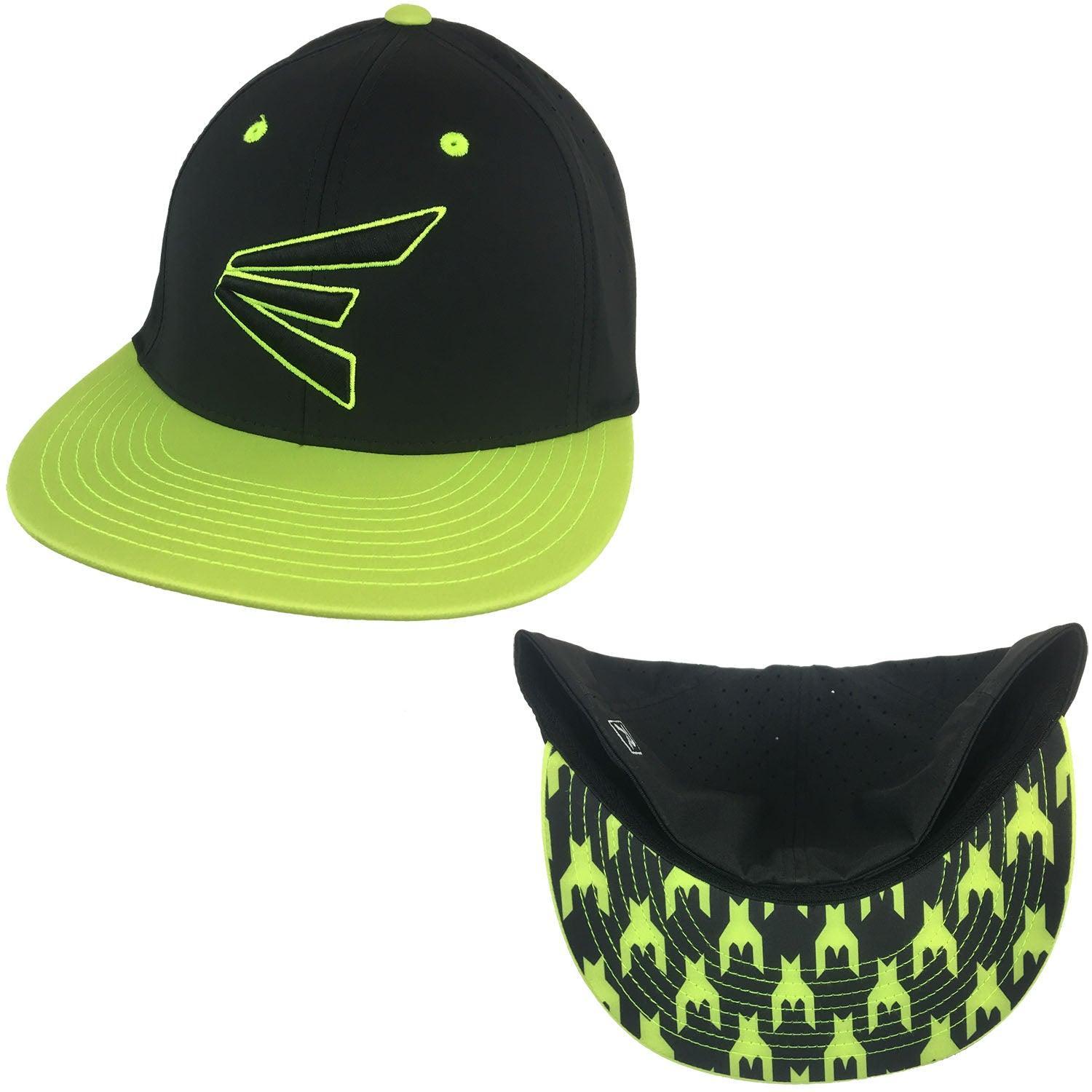 Easton Hat by Richardson (PTS30) - All Black/Volt Houndstooth Adjustable Baseball Cap for Men & Women - Perfect for Outdoor Sports, Hiking, and Casual Wear