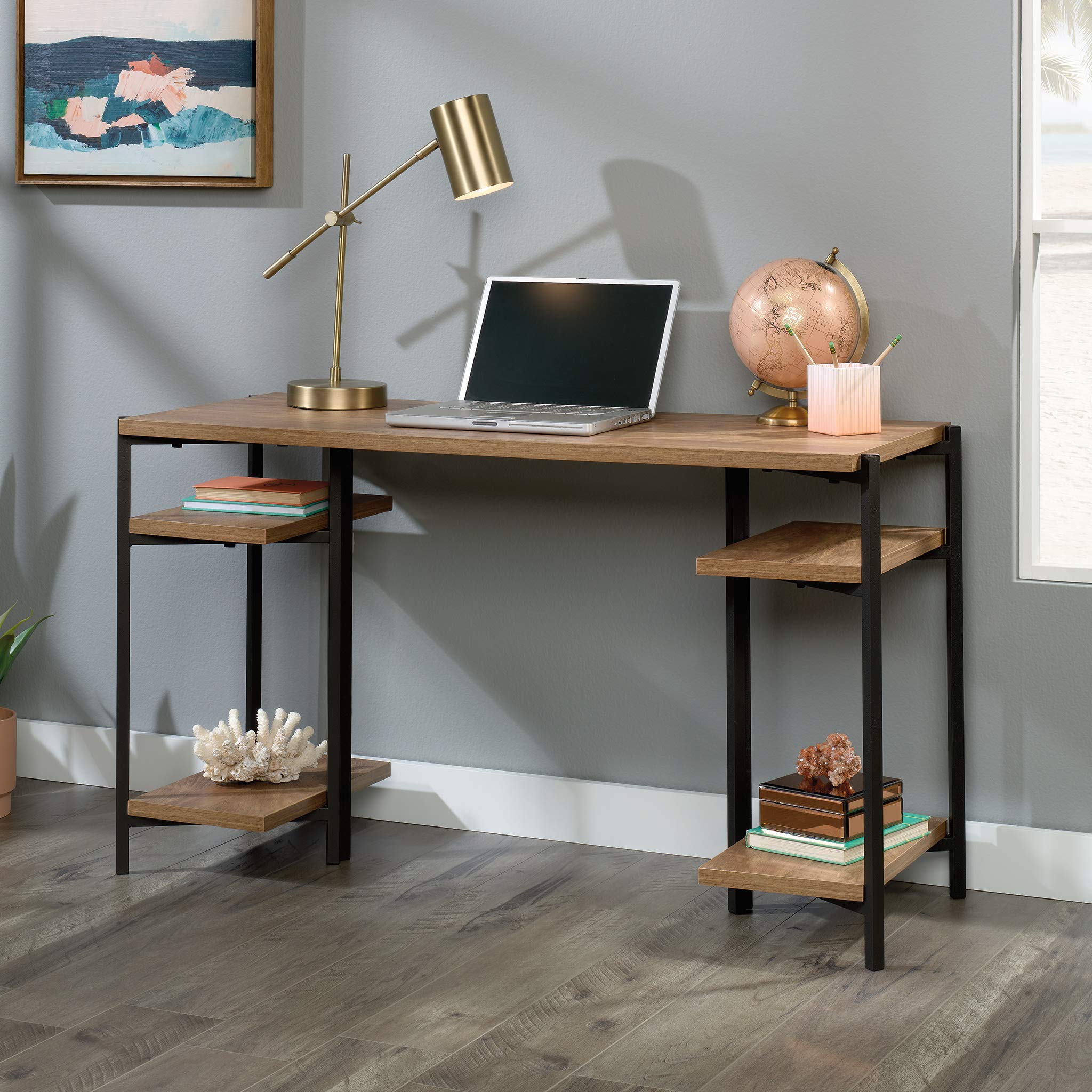 Sauder North Avenue Desk - Modern Writing Desk with Sindoori Mango Finish for Home Office, Study & Workspace | Stylish Computer Desk for Small Spaces & Dorm Rooms